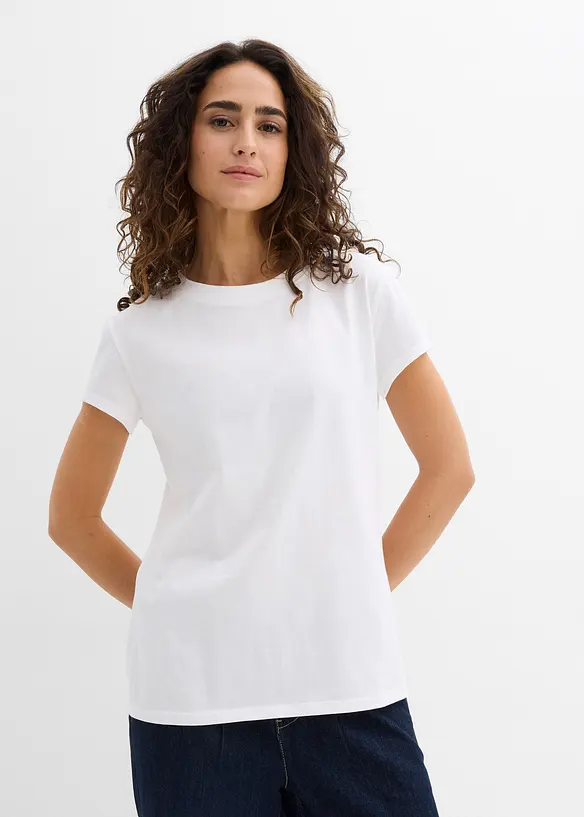 T-shirt in puro cotone biologico (pacco da 2), bonprix