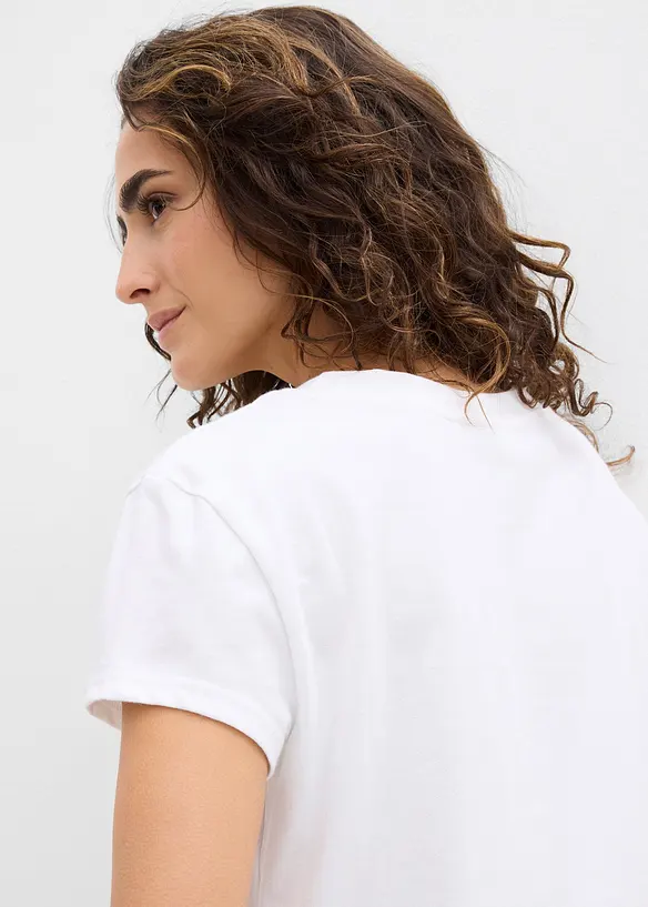 T-shirt in puro cotone biologico (pacco da 2), bonprix