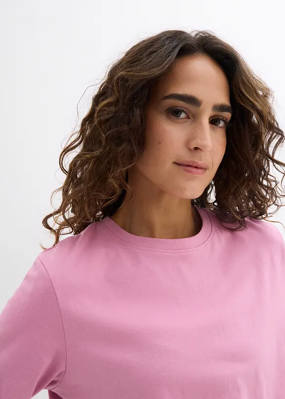 Maglia lunga in puro cotone biologico (pacco da 2), bonprix