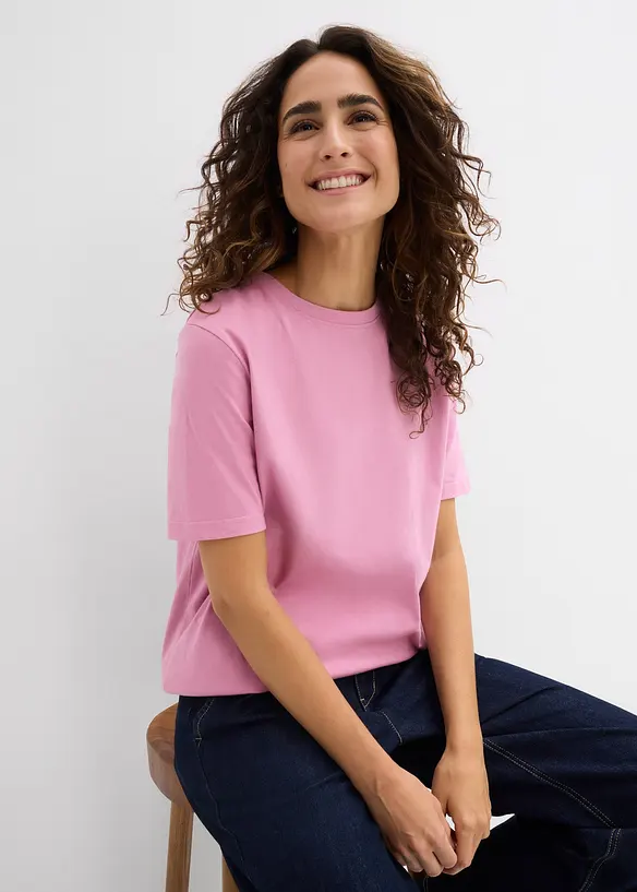 Maglia lunga in puro cotone biologico (pacco da 2), bonprix