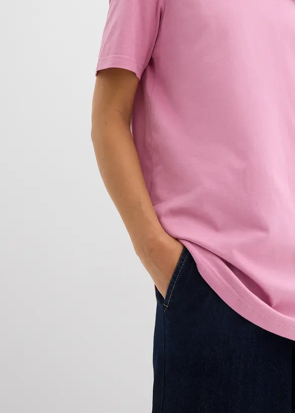 Maglia lunga in puro cotone biologico (pacco da 2), bonprix