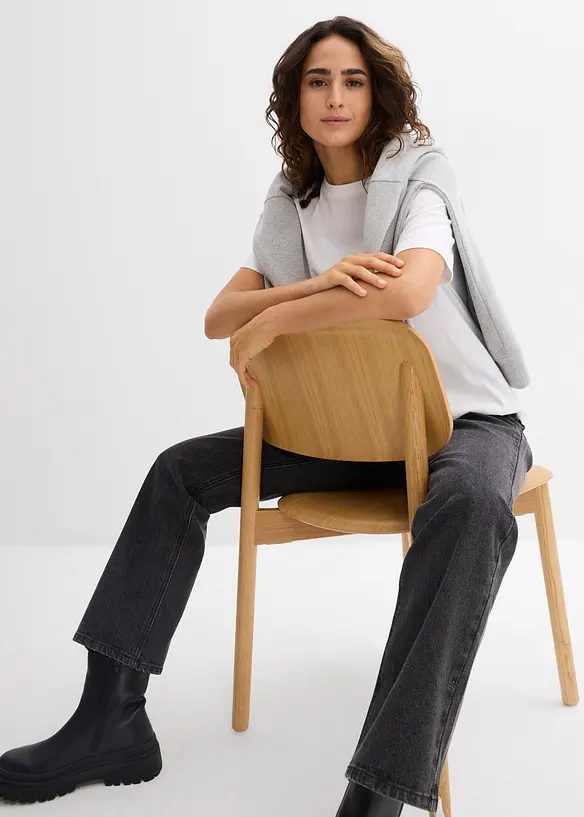 Maglia lunga in puro cotone (pacco da 2), bonprix