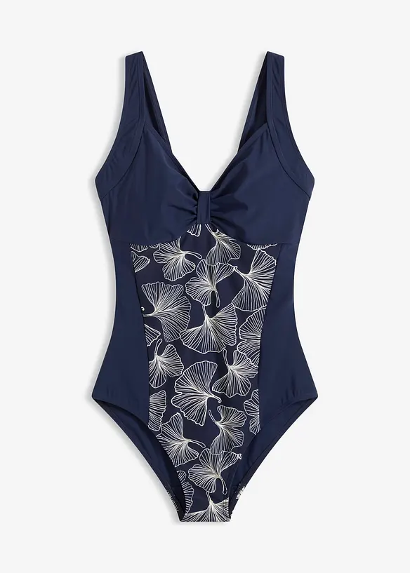 Costume intero con effetto modellante leggero e inserto stampato, bonprix