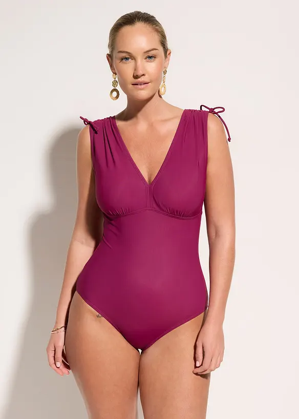 Costume intero con spalline larghe ed effetto modellante leggero, bonprix