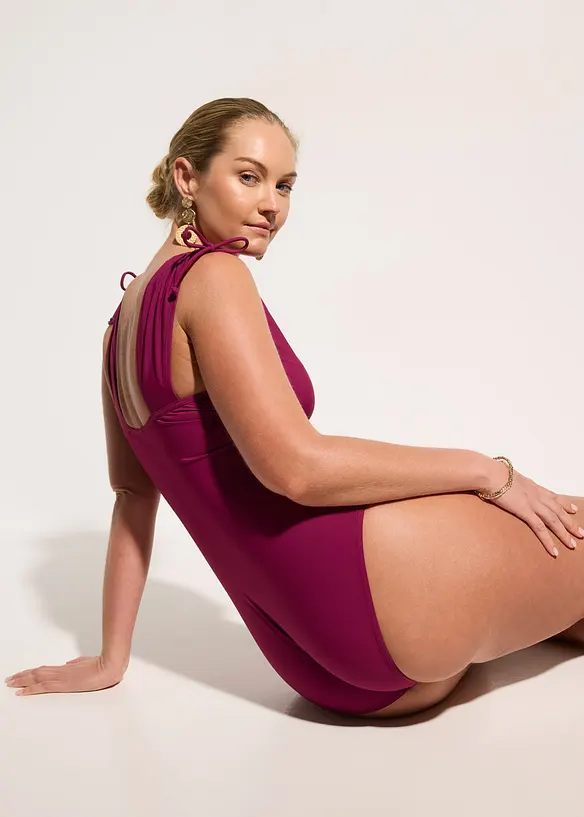 Costume intero con spalline larghe ed effetto modellante leggero, bonprix