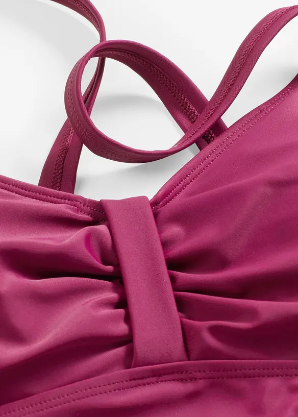 Costume intero con arricciatura ed effetto modellante medio, bonprix