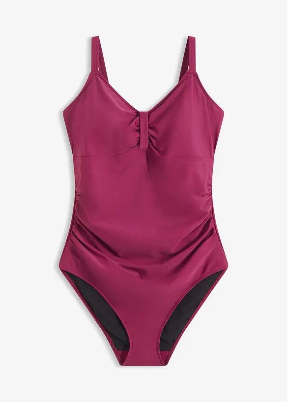 Costume intero con arricciatura ed effetto modellante medio, bonprix