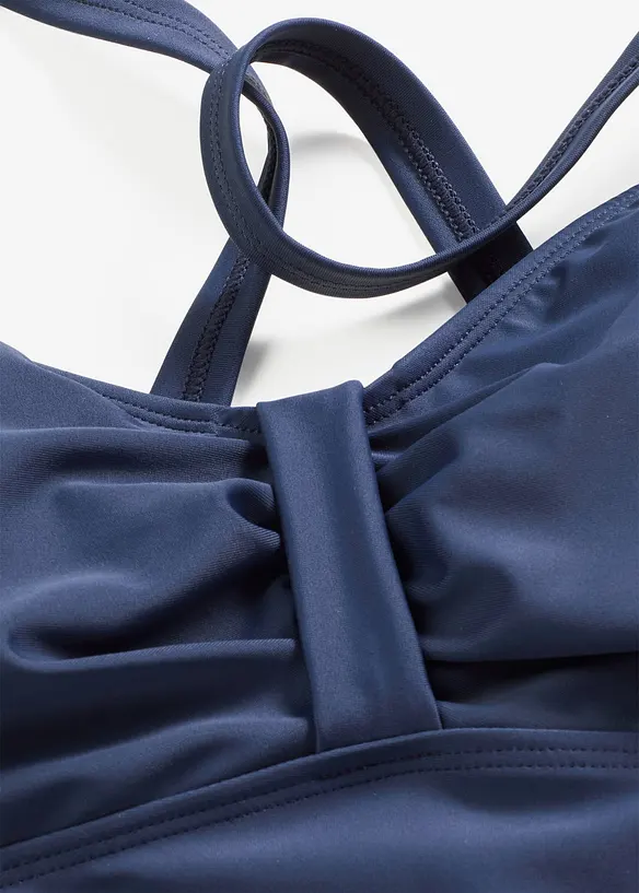 Costume intero con arricciatura ed effetto modellante medio, bonprix