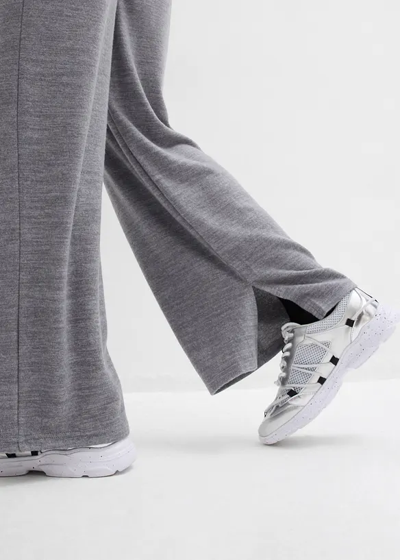 Pantaloni in jersey effetto maglia, bonprix