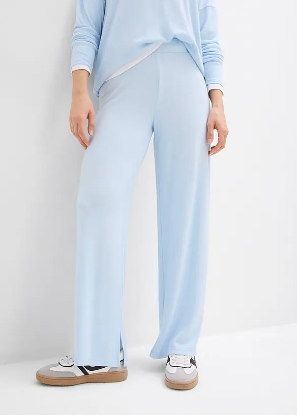 Pantaloni in jersey effetto maglia, bonprix