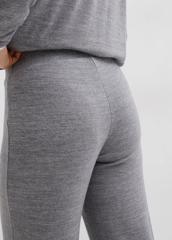 Pantaloni in jersey effetto maglia, bonprix