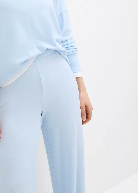 Pantaloni in jersey effetto maglia, bonprix