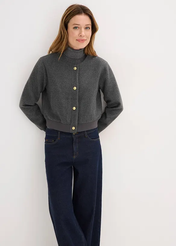 Bomber in boucl&eacute; morbido, bonprix