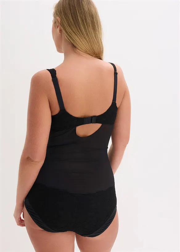 Body con pizzo ed effetto modellante leggero, bonprix