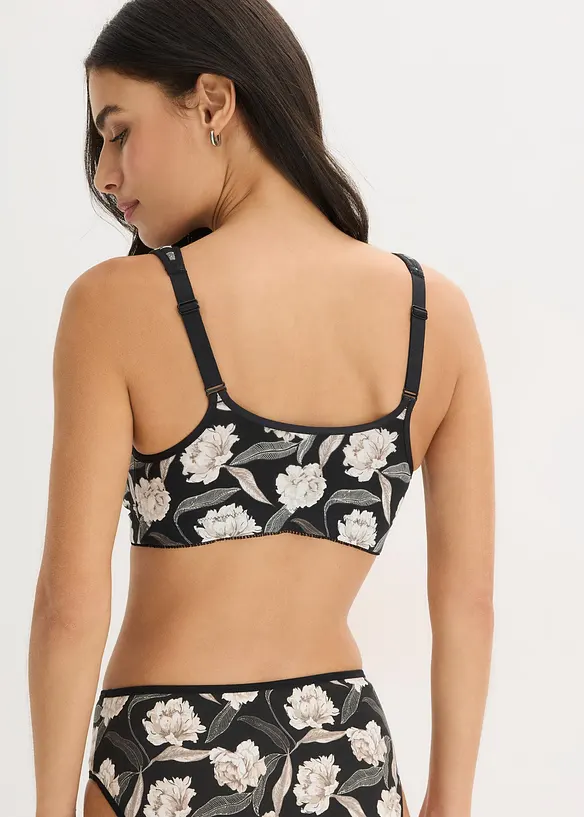 Reggiseno senza ferretto con chiusura anteriore e cotone biologico (pacco da 2), bonprix