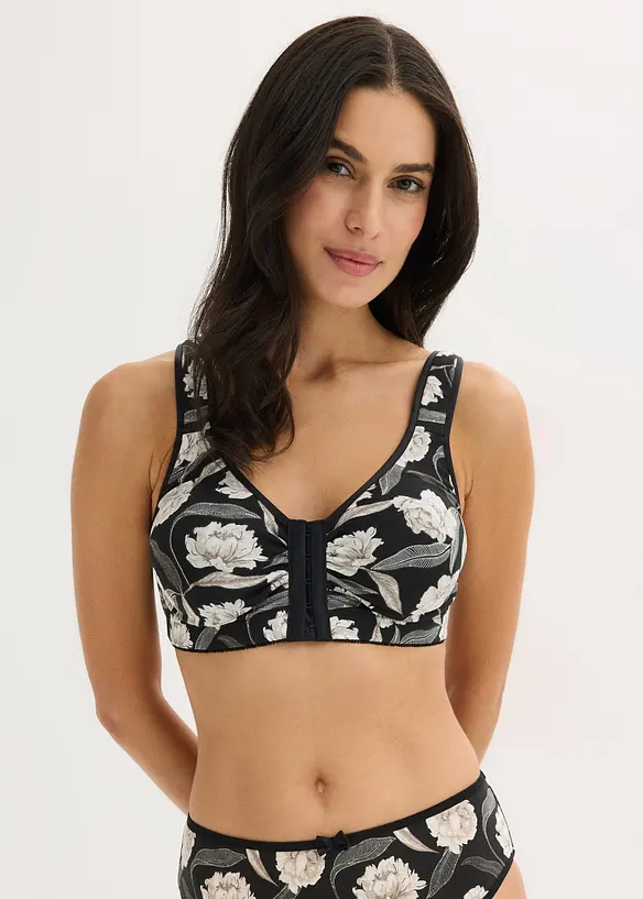 Reggiseno senza ferretto con chiusura anteriore e cotone biologico (pacco da 2), bonprix