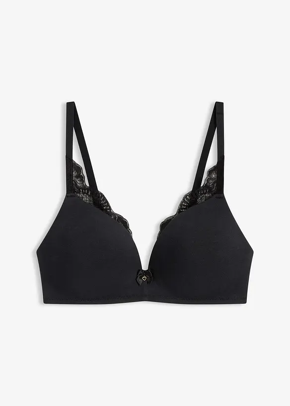 Reggiseno senza ferretto con coppe preformate e cotone, bonprix