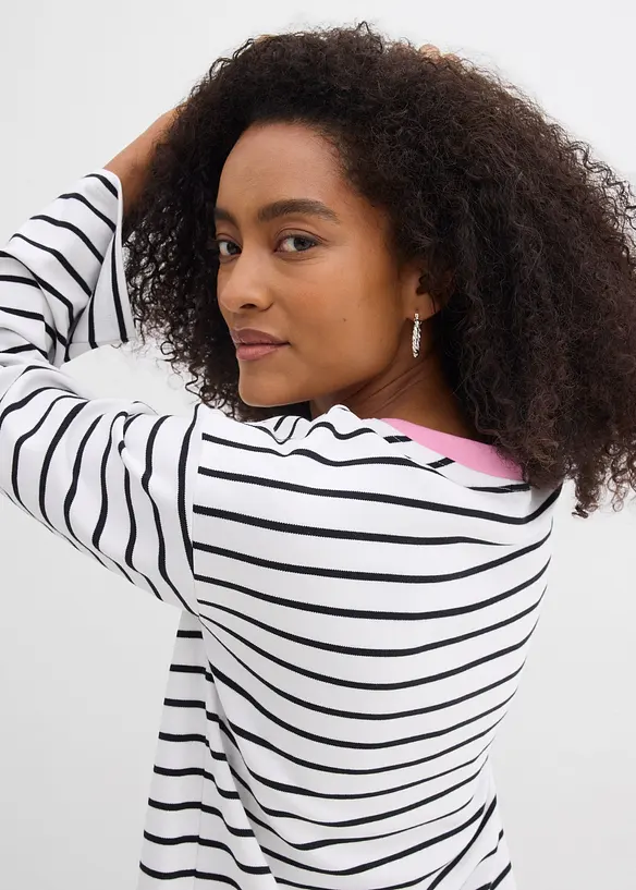 Maglia a maniche lunghe in puro cotone biologico, bonprix