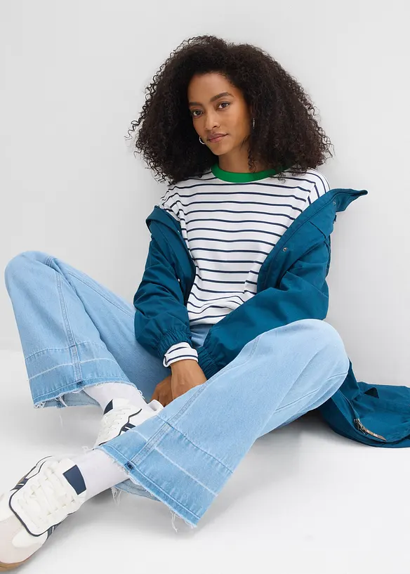 Maglia a maniche lunghe in puro cotone biologico, bonprix