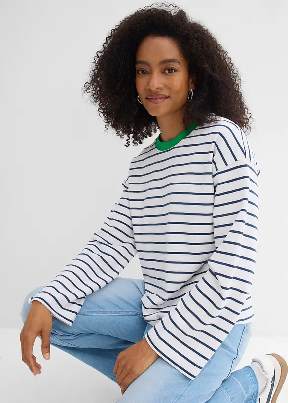 Maglia a maniche lunghe in puro cotone biologico, bonprix