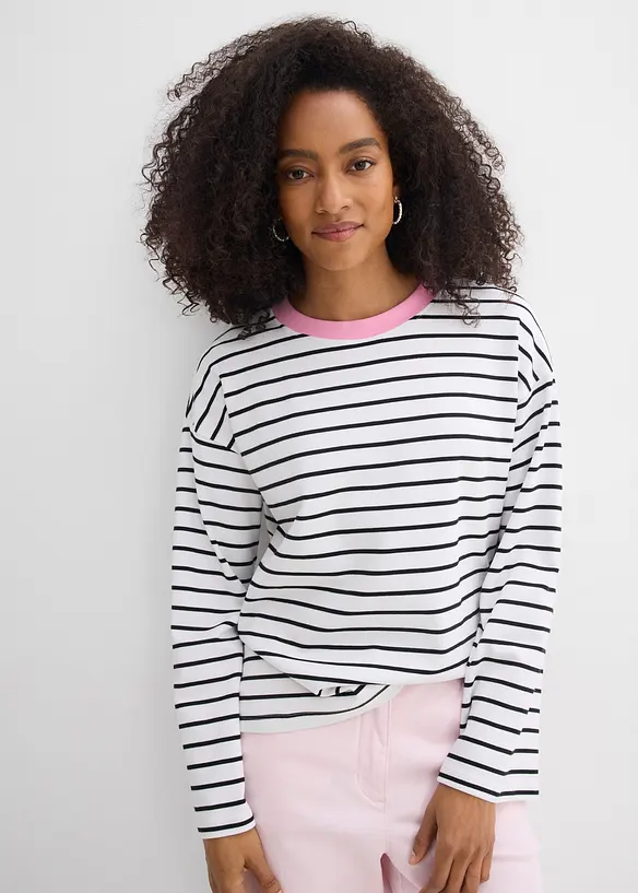 Maglia a maniche lunghe in puro cotone biologico, bonprix