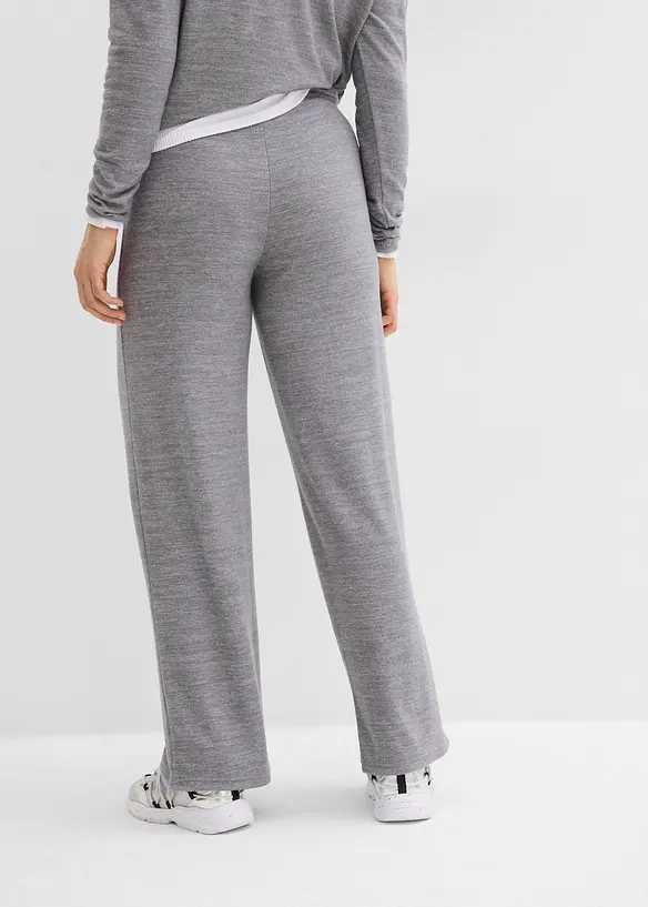 Pantaloni in jersey effetto maglia, bonprix