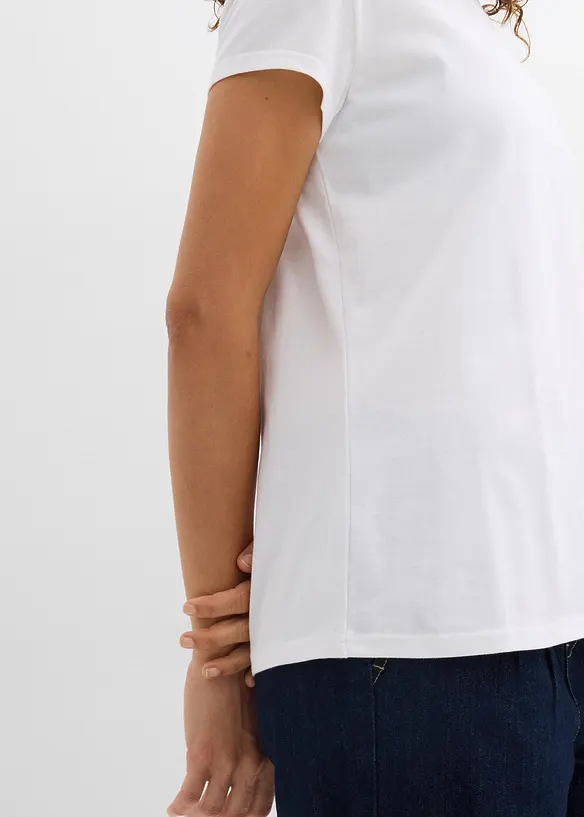 T-shirt in puro cotone biologico (pacco da 2), bonprix