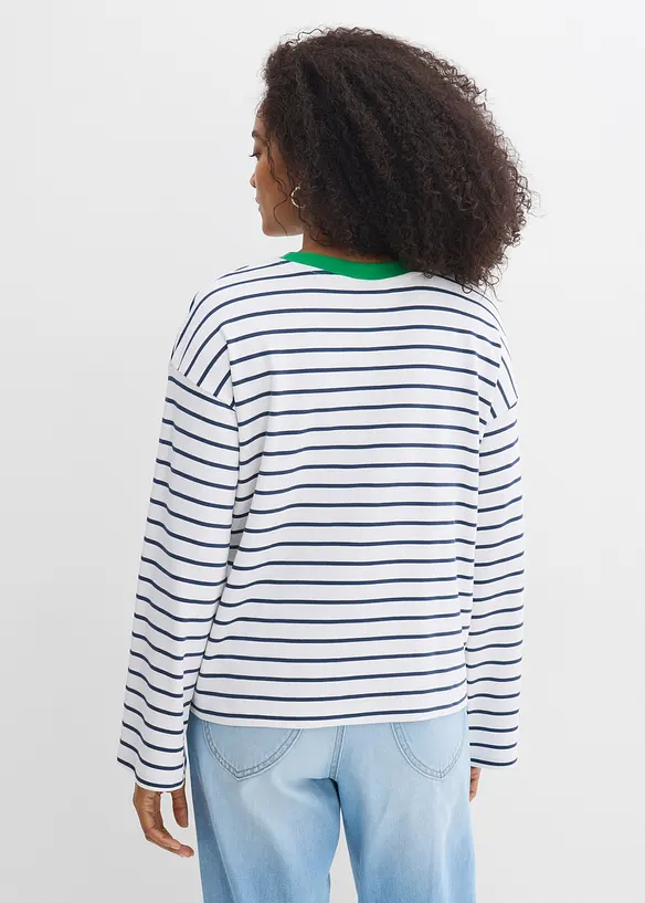 Maglia a maniche lunghe in puro cotone biologico, bonprix