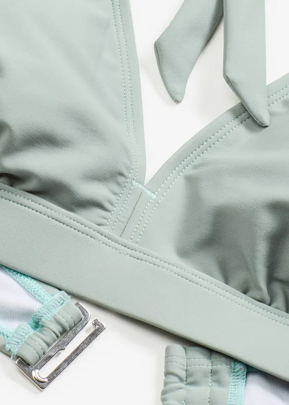 Bikini con slip e pantaloncini (set 3 pezzi) in poliammide riciclata, bonprix