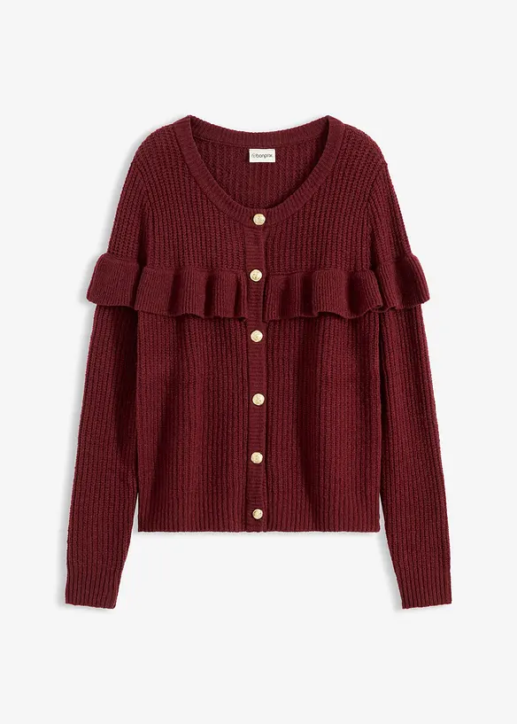 Cardigan in filato fine di misto cotone, bonprix