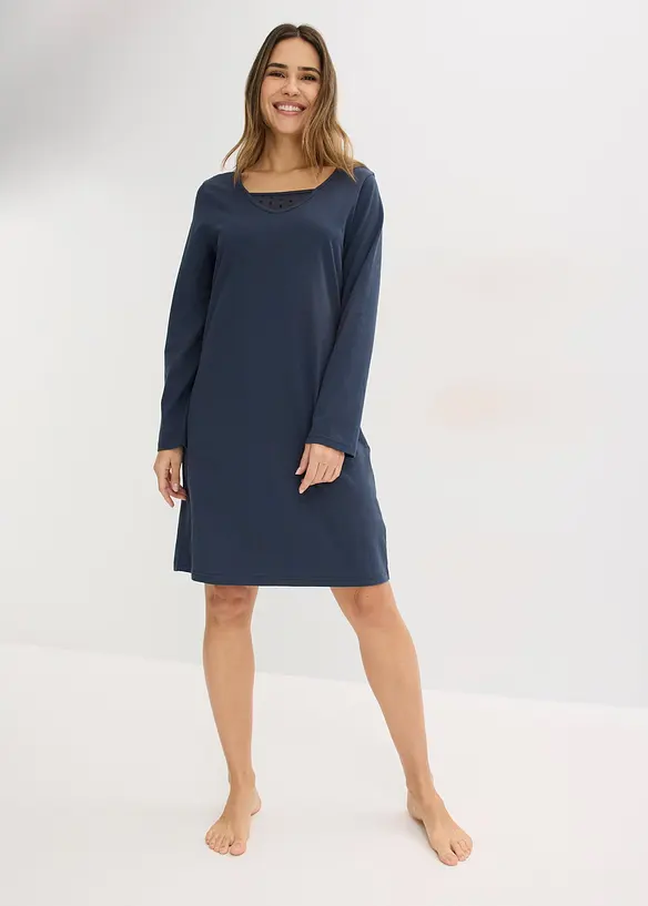 Camicia da notte in morbido cotone, bonprix