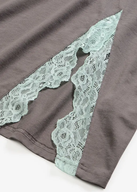 Camicia da notte con viscosa e pizzo, bonprix