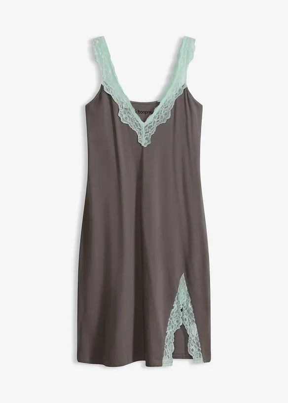 Camicia da notte con viscosa e pizzo, bonprix