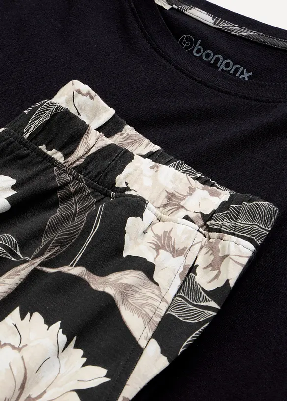 Pigiama a gamba larga in misto viscosa, bonprix