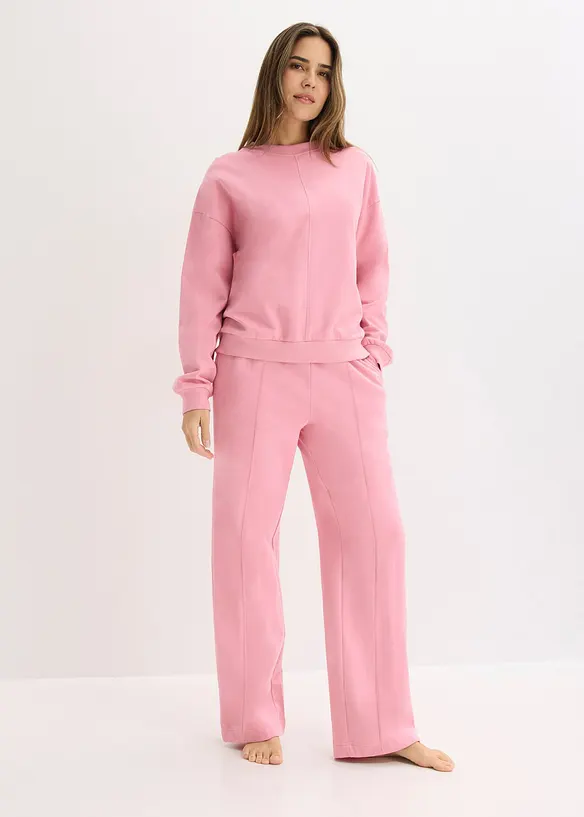 Tuta da casa in felpa con maglia corta, bonprix