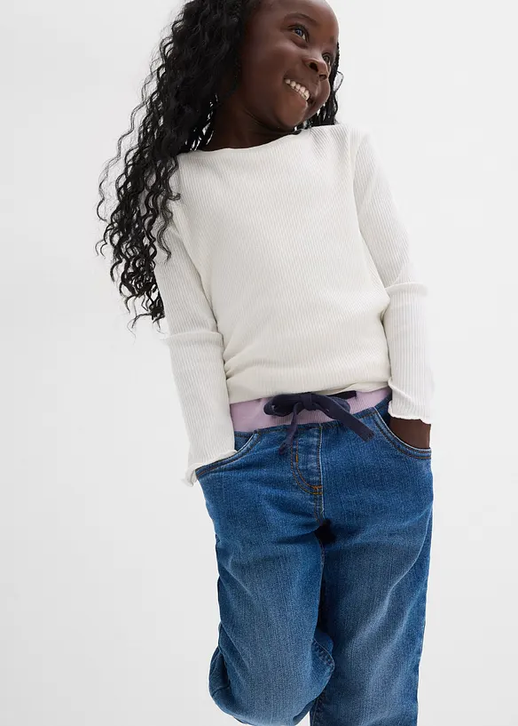 Jeans termici comodi con fodera in pile, bonprix