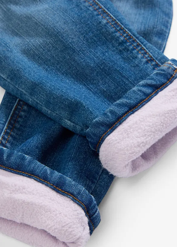 Jeans termici comodi con fodera in pile, bonprix