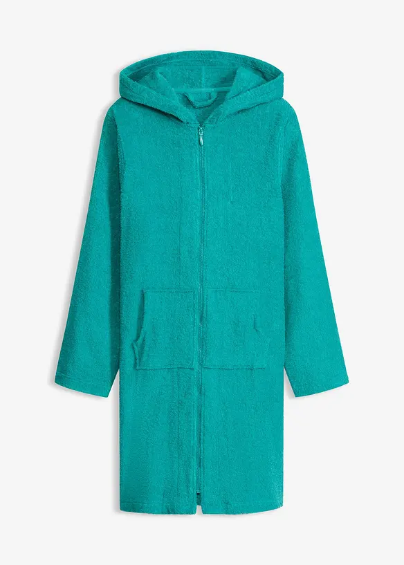 Accappatoio in spugna di cotone biologico con cerniera, bonprix