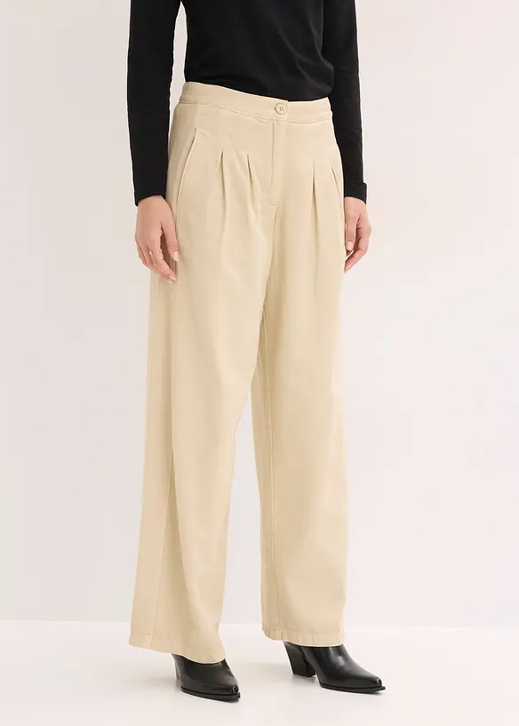 Pantaloni in twill di puro cotone, bonprix