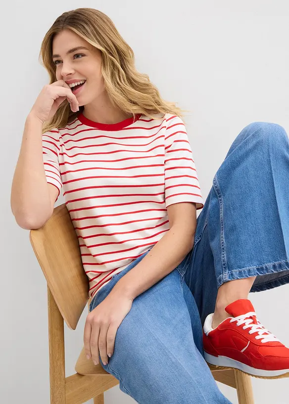 T-shirt in puro cotone biologico pesante, bonprix