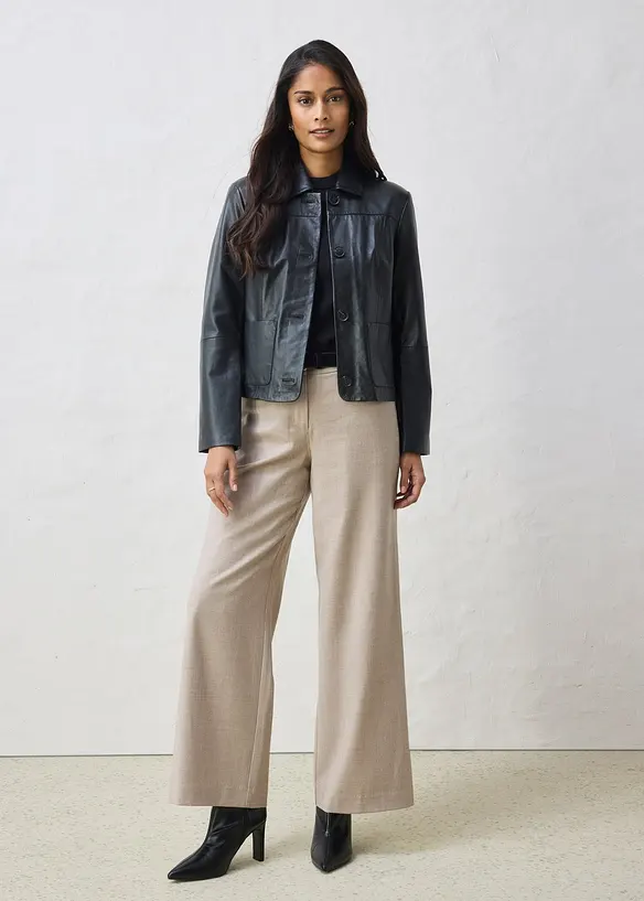 Giacca corta in nappa d'agnello, bonprix