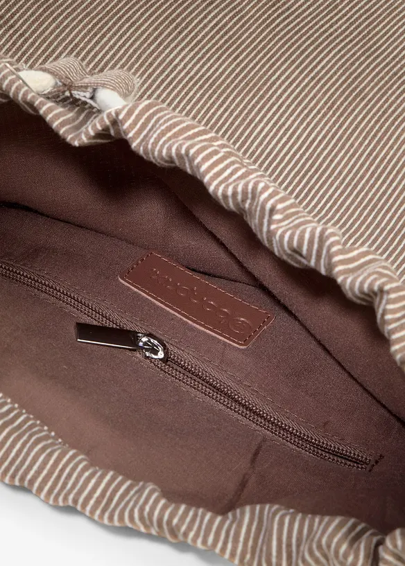 Zaino in tela a righe, bonprix