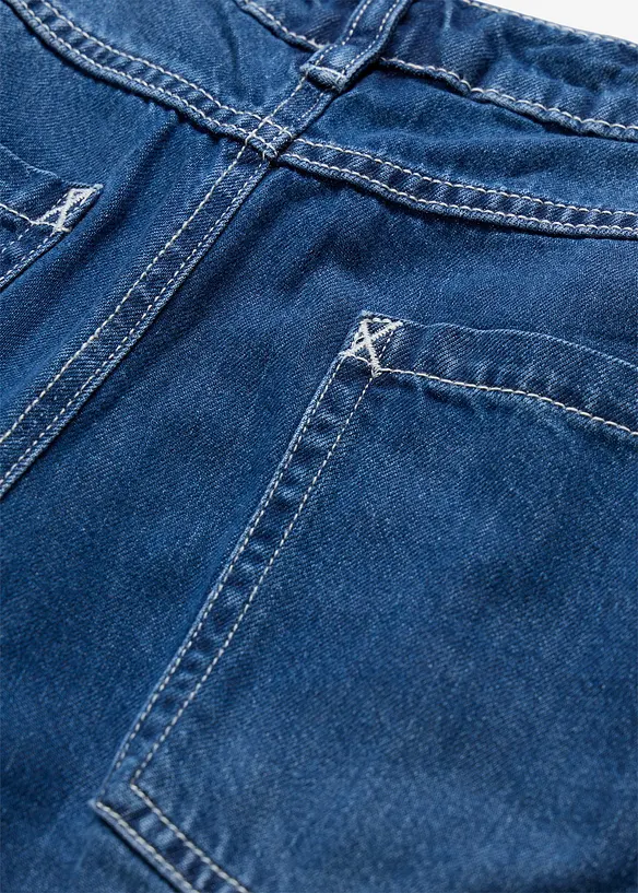 Jeans wide leg, vita media, bonprix