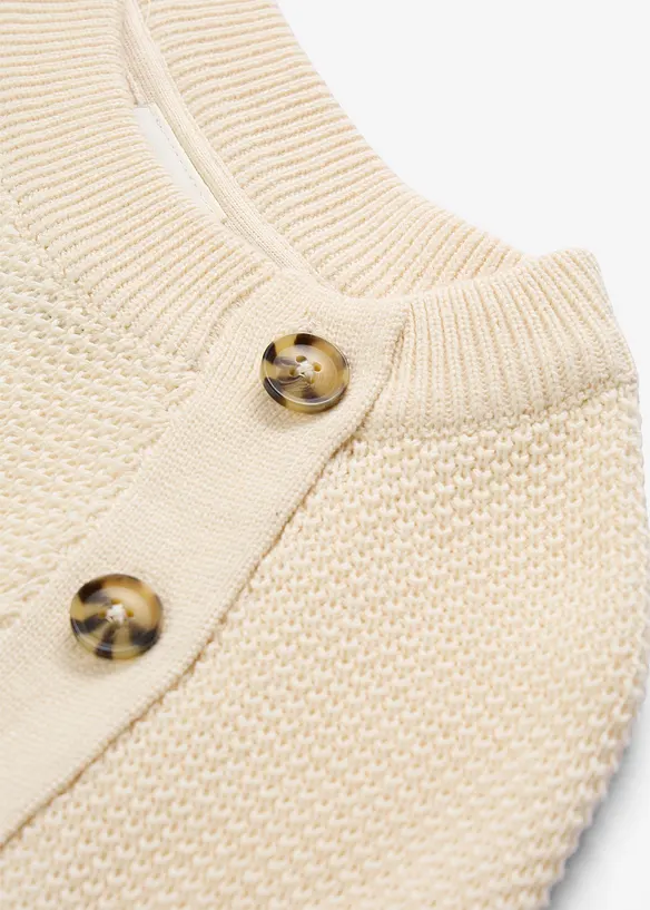 Maglione in  filato grosso con bottoni, bonprix