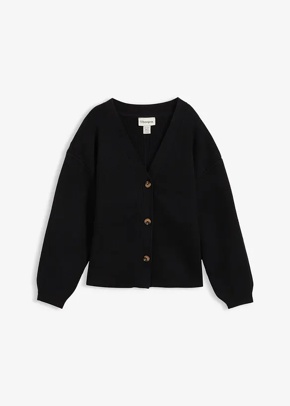 Cardigan in filato fine di misto cotone, bonprix