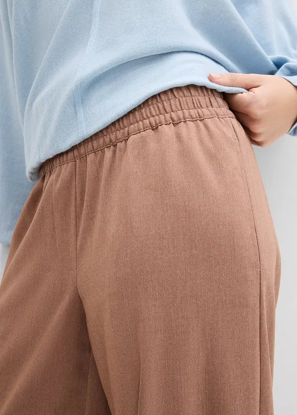 Pantaloni a palazzo con elastico in vita, bonprix