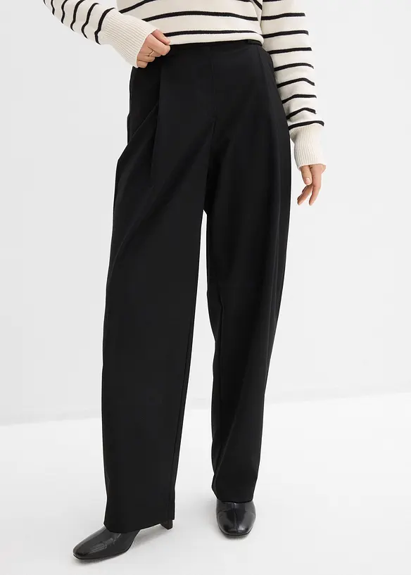Pantaloni barrel a vita alta, bonprix