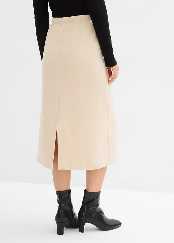 Gonna midi effetto neoprene, bonprix