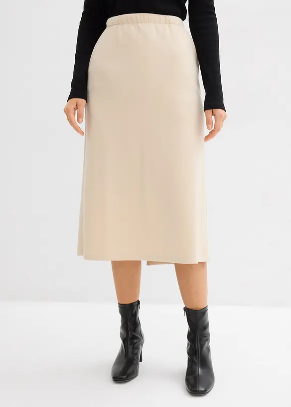 Gonna midi effetto neoprene, bonprix