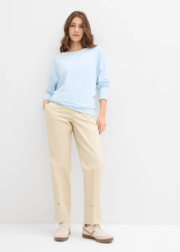 Maglia a maniche lunghe in punto di Roma comodo, bonprix